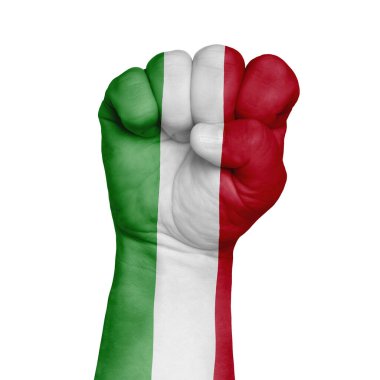 İtalya 'nın yumruğu boyalı, çok amaçlı konsept - beyaz arka planda izole edilmiş