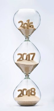 Passing into New Year 2017, 2018 clipart