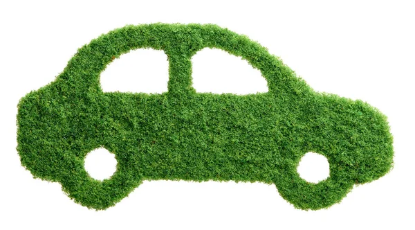 녹색 잔디 에코 차 절연 스톡 사진
