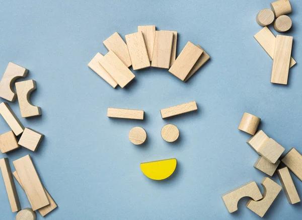 Emotions Emoticons Faces Happy Sad Smiling Worried Curious Angry Faces — Stock Photo, Image