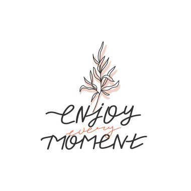 Moda olan bir satır şık harflerle ayrılır. Typography sloganı: 