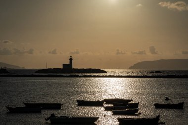 Trapani İtalya 'da güzel bir günbatımı (Sicilya)
