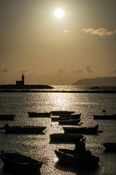 Ein Schöner Sonnenuntergang Trapani Italien Sizilien — Stockfoto