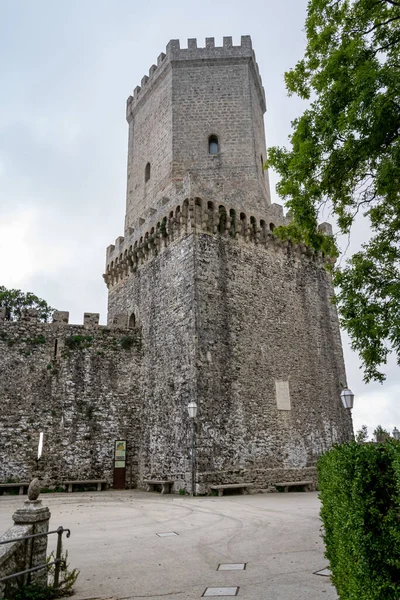 Hermoso Pueblo Erice Cima Colina Italia Sicilia — Foto de Stock