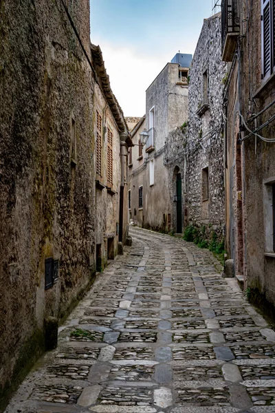 Beautiful Hilltop Village Erice Italy Sicily — Stock Photo, Image