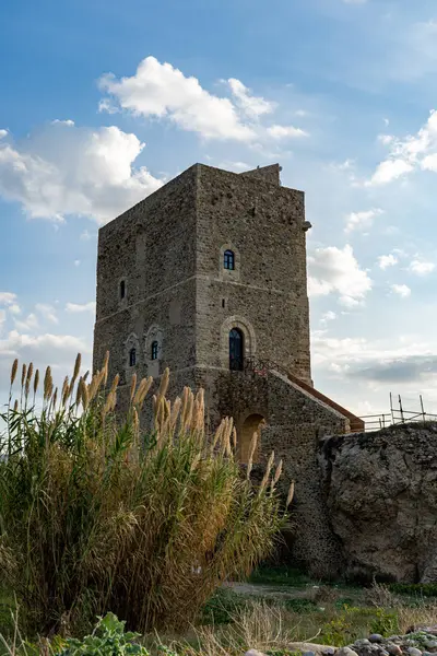 Torre Restante Castillo Costa Campofelice Italia Sicilia — Foto de Stock