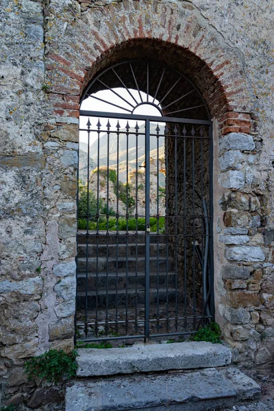 Ein Blick Auf Collesano Italien Ein Wunderschönes Bergdorf Auf Der — Stockfoto