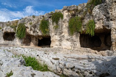 Syracuse İtalya 'daki Arkeoloji Parkı (Sicilya)