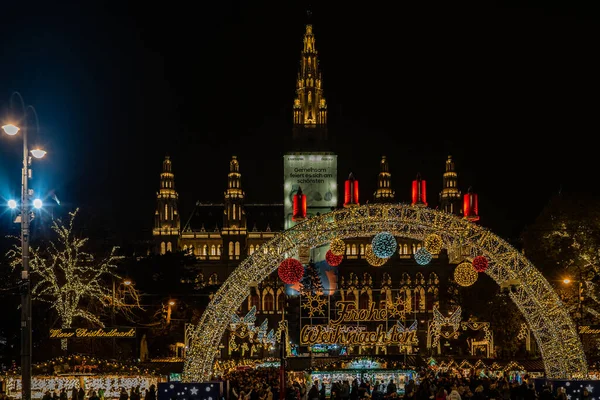 Viyana Avusturya Noel sahnesinin manzarası