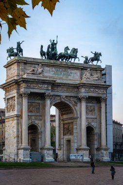 Milan İtalya 'daki Arco della Pace