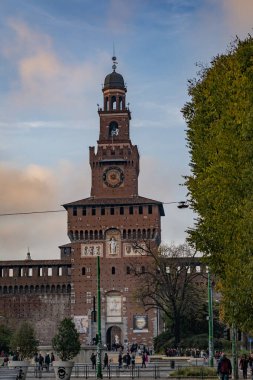 Milan İtalya 'daki Sforzesco Kalesi