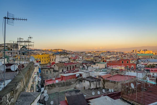 Belo Olhar Sobre Cidade Nápoles Itália Cima — Fotografia de Stock