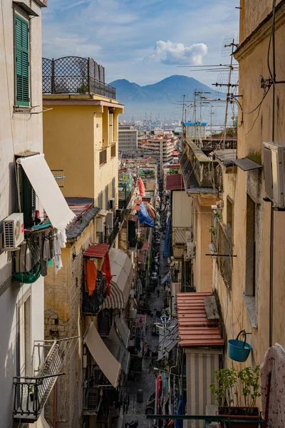 Uno Sguardo Bellissimo Sulla Città Napoli Dall Alto — Foto Stock