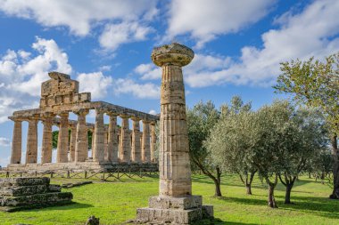 İtalya 'nın Paestum kentindeki Athena Tapınağı.