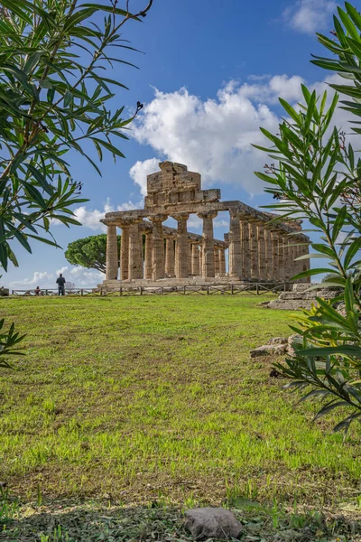 Paestumのアテナの素晴らしい寺院イタリア — ストック写真