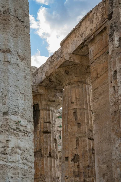 Uno Sguardo Tempio Incredibile Paestum Italia — Foto Stock