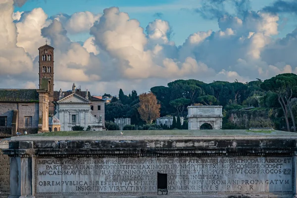 Das Forum Romanum Rom Italien — Stockfoto