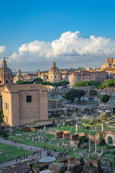 Das Forum Romanum Rom Italien — Stockfoto