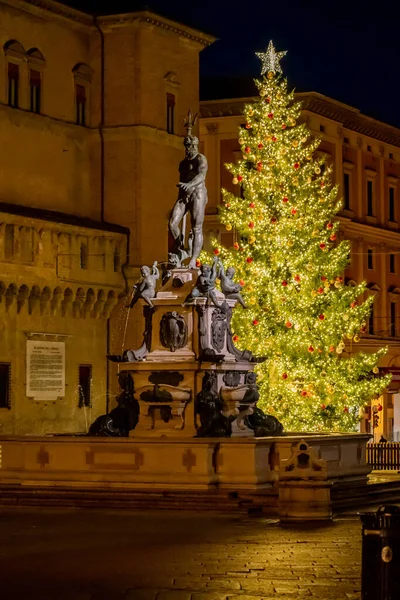Güzel Bolonya Talya Sında Noel Zamanı — Stok fotoğraf