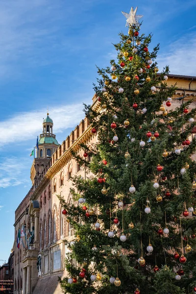 Güzel Bolonya Talya Sında Noel Zamanı — Stok fotoğraf