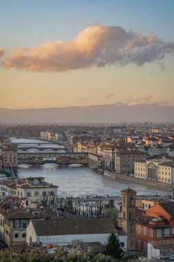 Piazzale Michelangelo 'dan Floransa İtalya manzarası