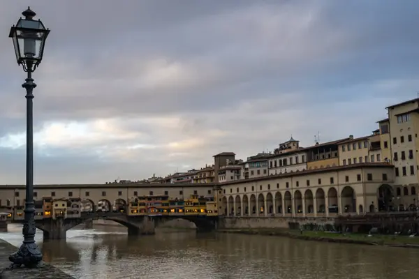 Langs Arno Florence Italië — Stockfoto