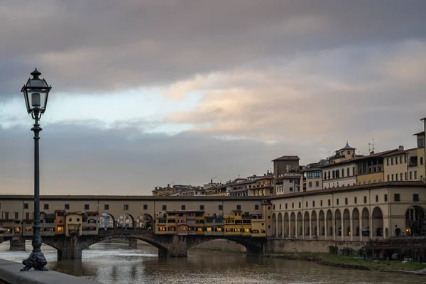 Podél Řeky Arno Florencii Itálie — Stock fotografie