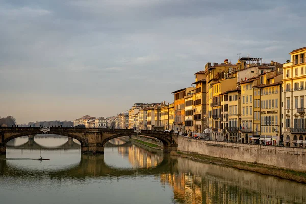 Langs Arno Florence Italië — Stockfoto