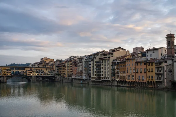 Podél Řeky Arno Florencii Itálie — Stock fotografie