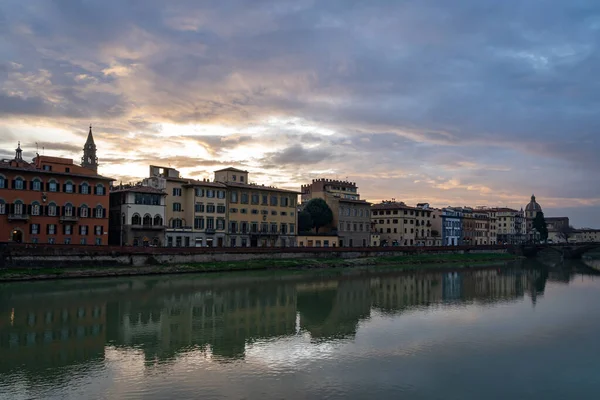 Langs Arno Florence Italië — Stockfoto