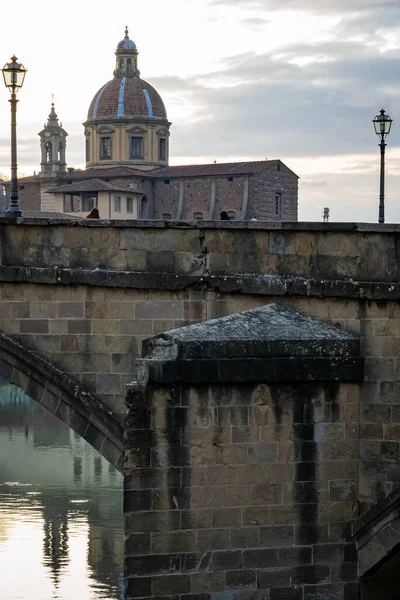 Podél Řeky Arno Florencii Itálie — Stock fotografie