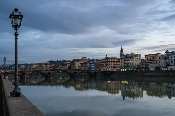 Langs Arno Florence Italië — Stockfoto