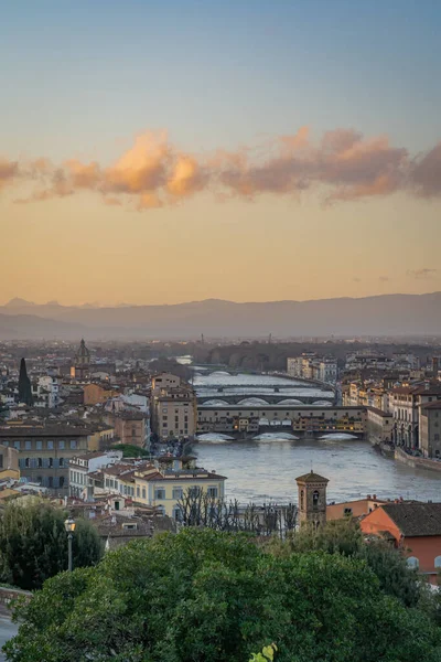 Pohled Florencii Itálie Piazzale Michelangelo — Stock fotografie