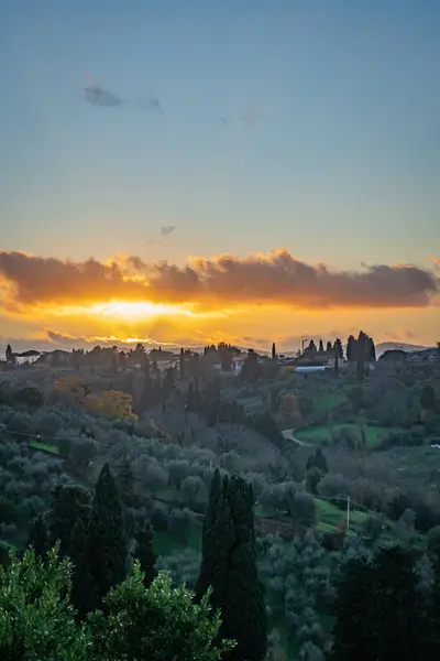 Piazzale Michelangelo 'dan Floransa İtalya manzarası