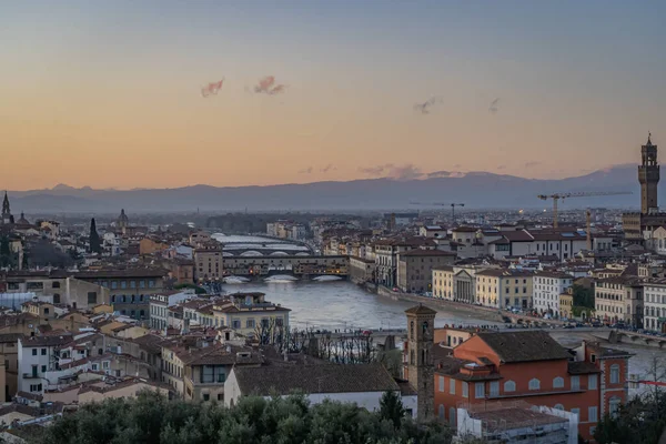 Una Vista Florencia Italia Desde Piazzale Michelangelo — Foto de Stock