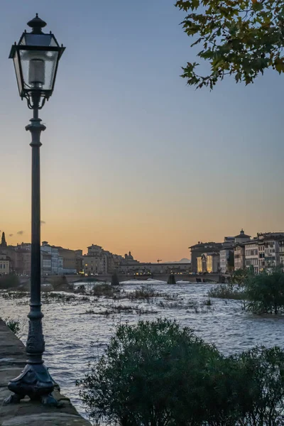 Largo Del Río Arno Florencia Italia — Foto de Stock