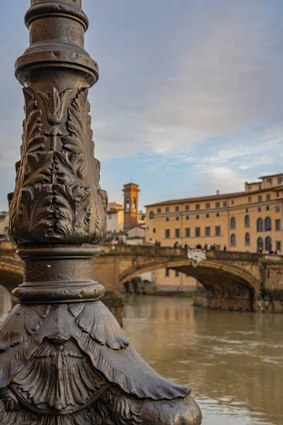 Längs Floden Arno Florens Italien — Stockfoto