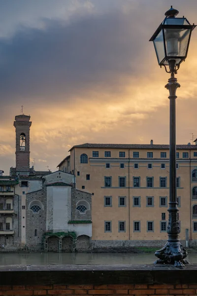 Längs Floden Arno Florens Italien — Stockfoto