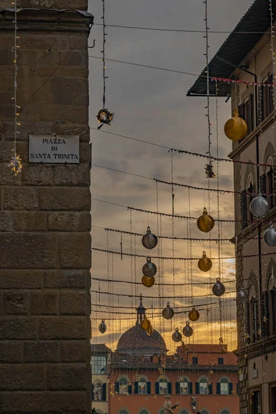 Utsikt Över Solnedgång Den Vackra Staden Florens Italien — Stockfoto