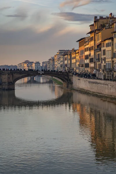 Largo Del Río Arno Florencia Italia — Foto de Stock