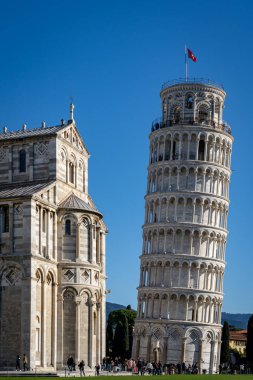 İtalya Cattedrale di Pisa (Eğik Pisa Kulesi) manzarası