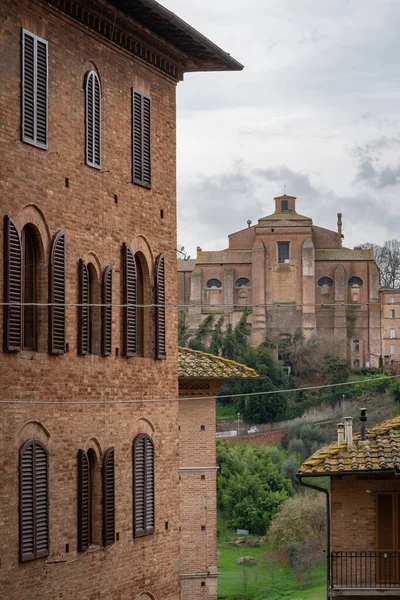 Ein Blick Aus Dem Schönen Siena Italien — Stockfoto