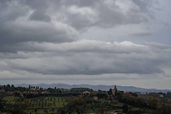 Μια Θέα Από Την Όμορφη Sienna Ιταλίας — Φωτογραφία Αρχείου