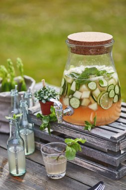 cam kabına düz göbek Diyet içeceği servis