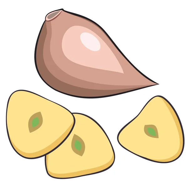 Dilimlenmiş sarımsak, sarımsak ve karanfil örnekleri.