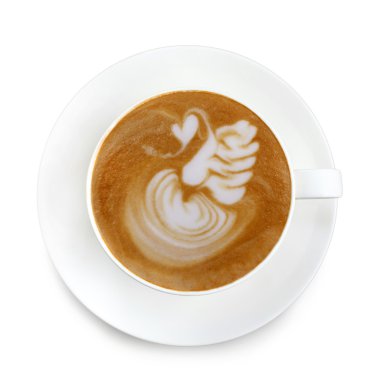 Üst düzey latte sanat kahvesi.