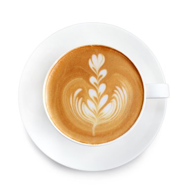 Üst düzey latte sanat kahvesi.