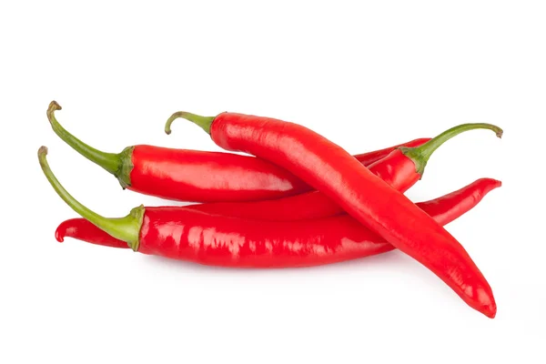 Red chili or chilli cayenne pepper isolated on white background — Stock Photo, Image