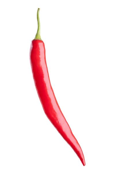 Red chili or chilli cayenne pepper isolated on white background — Stock Photo, Image