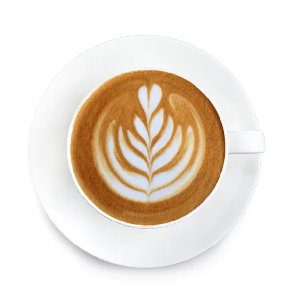 Top view latte art coffee — Stock Photo, Image